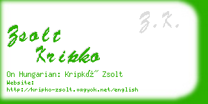 zsolt kripko business card